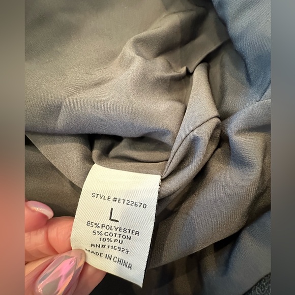 🖤 NWT Easel Faux Leather & Corduroy Collar Button Down Jacket | Charcoal | L - Picture 8 of 8